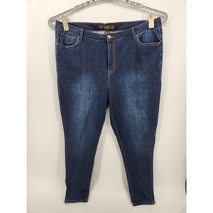 Massini Women's Dark Wash Denim Jeans Plus Size 24 Casual‎ Style